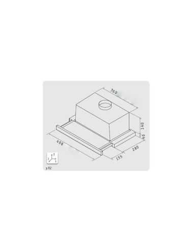 Napa Elica ELITE 14 LUX GRIX/A/50 - za element 50 cm širine PRF0037987B