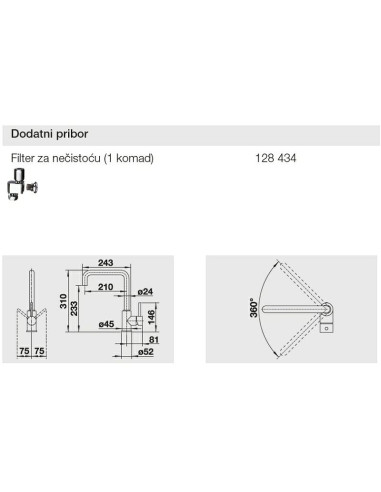 Slavina BLANCO MILI VT krom