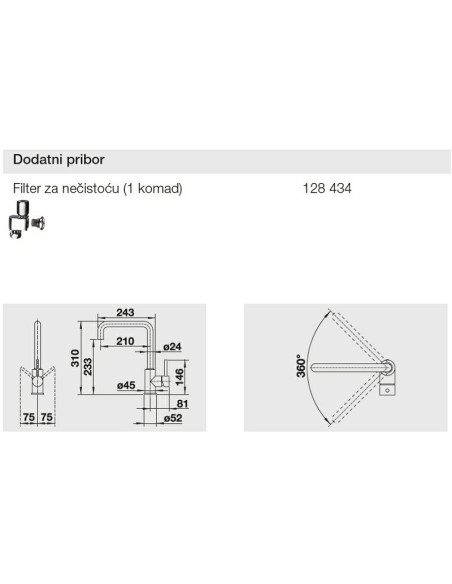 Slavina BLANCO MILI VT krom