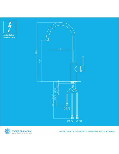 Slavina Fars-Inox 1060-3 NT