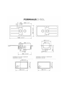 Sudoper Schock Formhaus D-150L  2