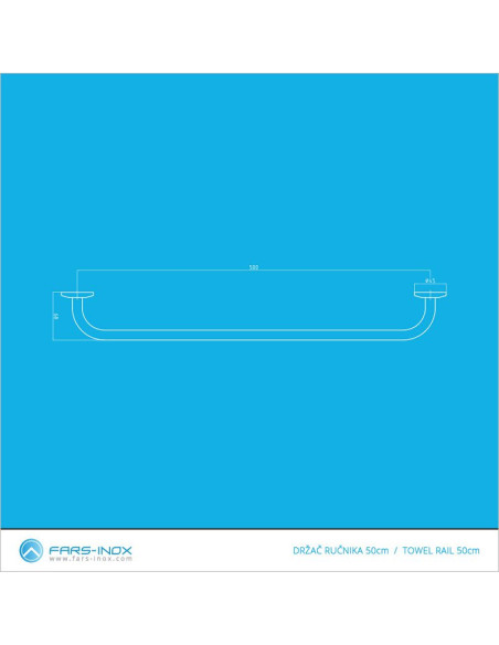 Držač ručnika Fars-Inox 50cm