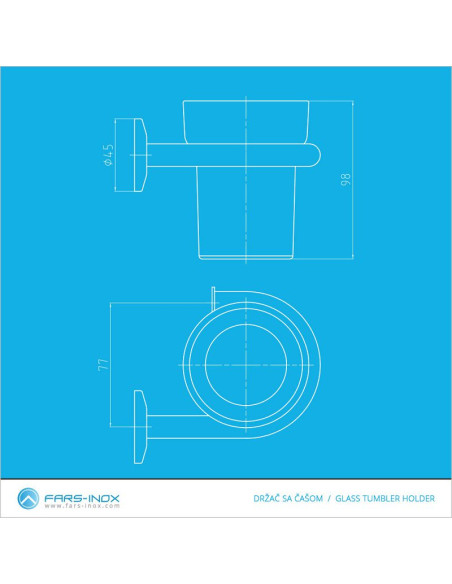 Držač s čašom Fars-Inox