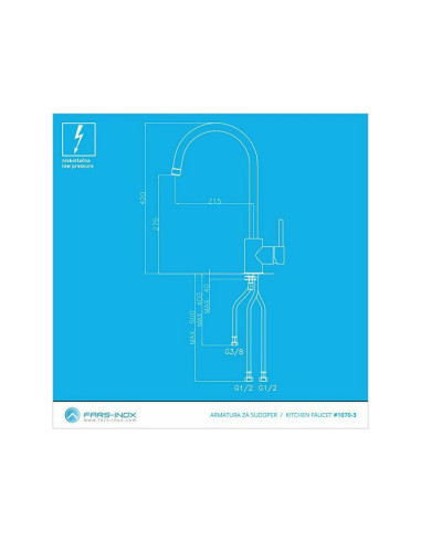 Slavina Fars-Inox 1070-3M NT
