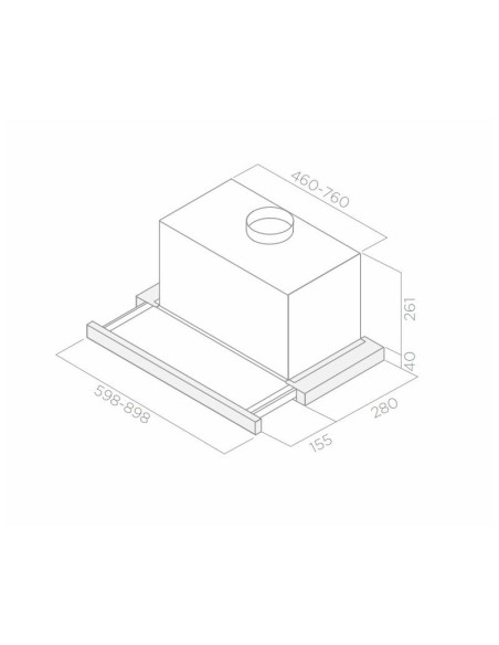Napa Elica Elite 26 PB IX/A/60 (581m3/h) Napa Elica Elite 26 PB IX/A/60 (581m3/h)