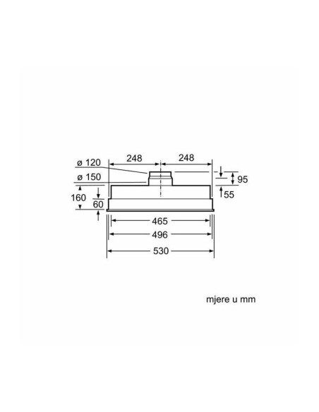 Napa Bosch DHL555BL (618m3/h) - dubina 38cm Napa Bosch DHL555BL (618m3/h) - dubina 38cm