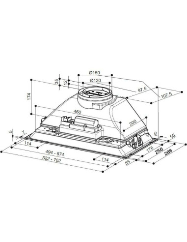 Napa Faber Inka Smart HCS LED X A70 (390m3/h)