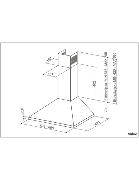 Napa Faber Value SL X A60 (370m3/h)