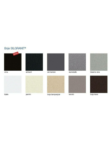 Dozer Blanco Lato Silgranit/krom 