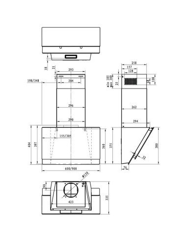 Napa Gorenje WHI649EB (608m³/h)