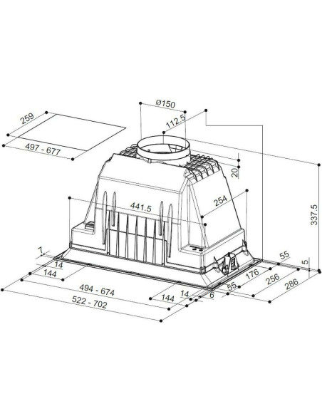 Napa Faber Inka Plus HCS X A70 (580m3/h) 305.0602.050