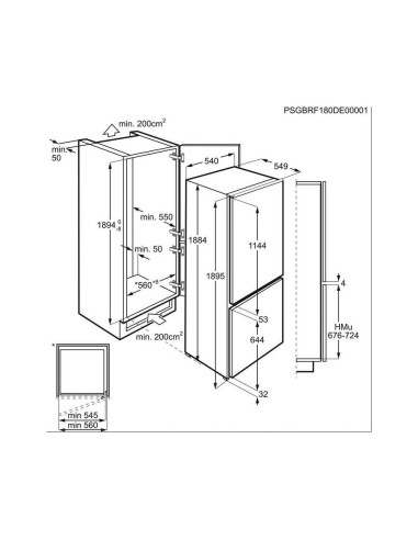 Ugradbeni hladnjak AEG SCE819E5TS - 188cm