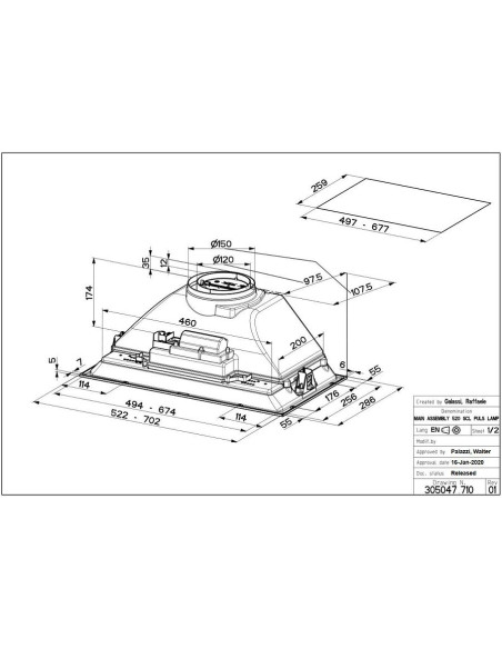 Napa Faber Inka Smart C LG A70 (335m3/h) 305.0599.306