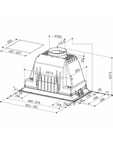 Napa Faber Inka Plus HC X A70 (580m3/h) 305.0602.048