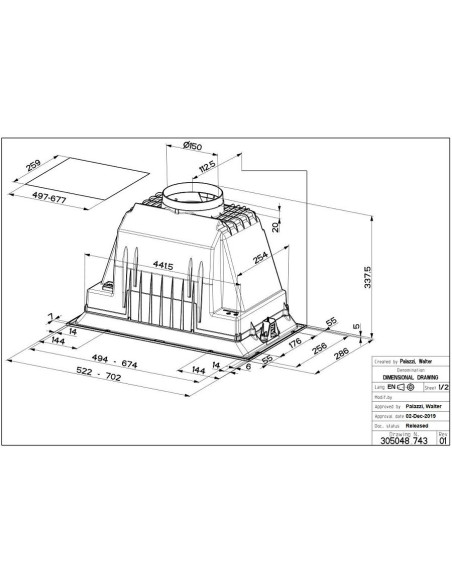 Napa Faber Inka Plus HC X A52 (580m3/h) 305.0602.047