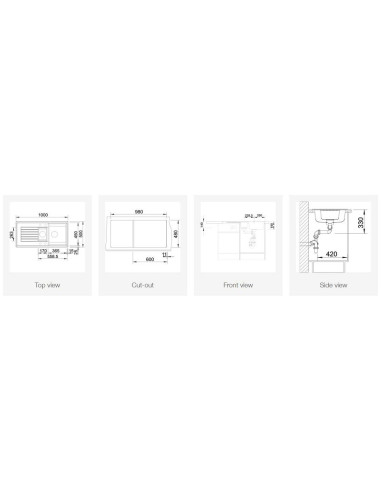 Sudoper Blanco Zia 6S bez dalj. 514748