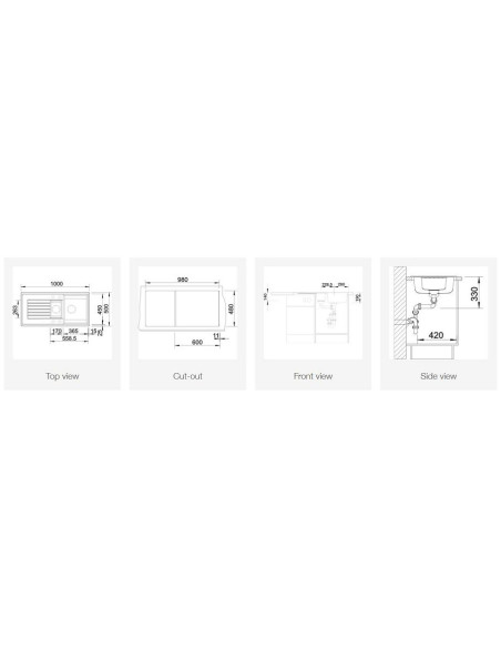 Sudoper Blanco Zia 6S bez dalj. 514748