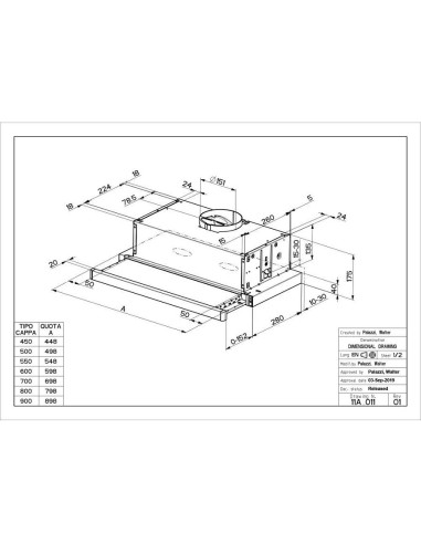 Napa Faber Flexa NG HIP AM/X A60 (420m3/h) 315.0635.133