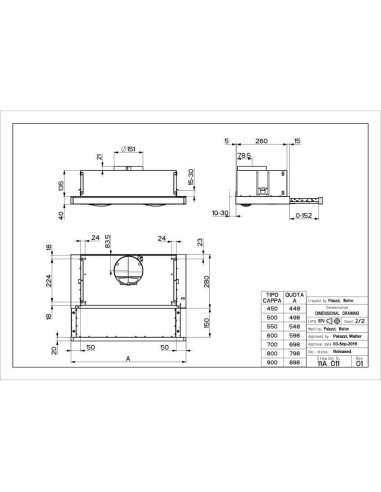Napa Faber Flexa NG HIP AM/X A60 (420m3/h) 315.0635.133