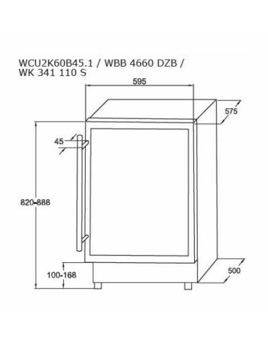 Podpultni hladnjak za vino Amica WK341 110-1S