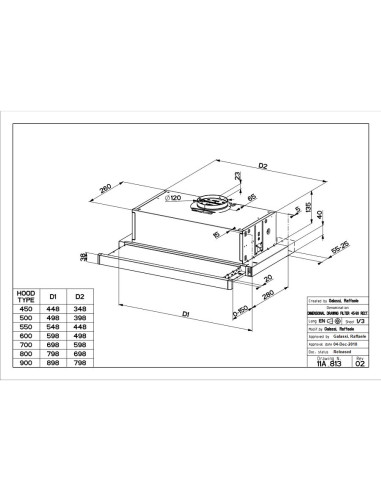 Napa Faber Flexa NG Glass M6 BK A60 (310m3/h) 315.0635.106