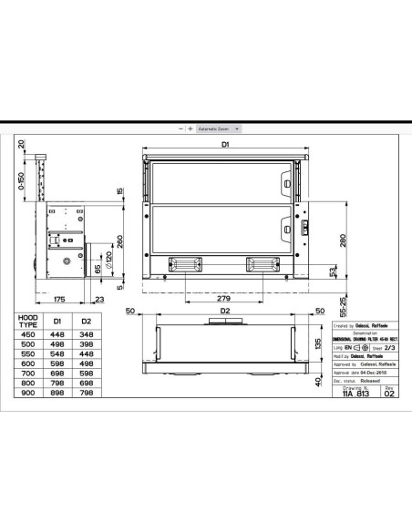 Napa Faber Flexa NG Glass M6 W A60 (310m3/h) 315.0635.107