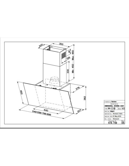 Napa Faber Daisy + BK A55 (720m3/h) 330.0612.373