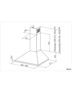 Napa Faber Value SL X A90 (370m3/h) 320.0557.534 2
