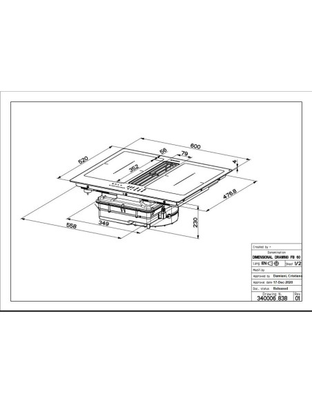 Ploča s napom Faber Galileo Smart BK A600 340.0627.227