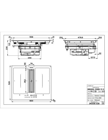 Ploča s napom Faber Galileo Smart BK A600 340.0627.227