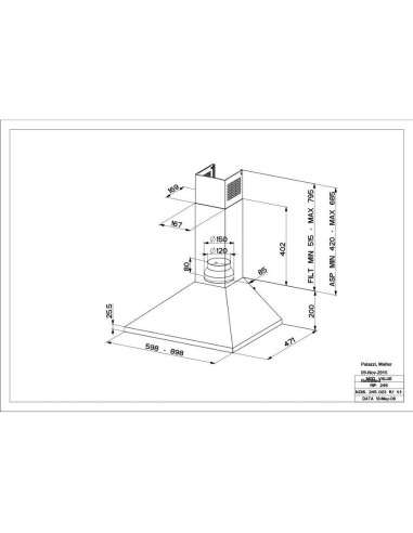 Napa Faber Value PB BK A90 (430m3/h) 320.0557.544