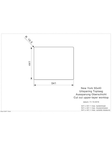 Sudoper Reginox New York 50X40 (L) Comfort Copper Rose