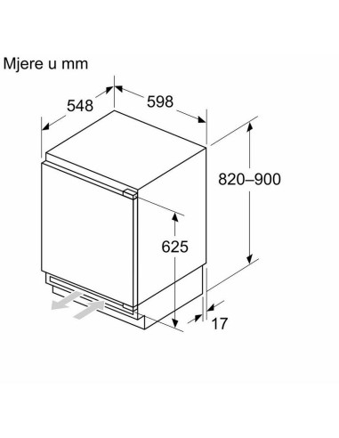 Podpultni zamrzivač Bosch GUN21ADE0