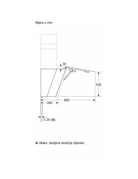 Napa Bosch DWK81AN20 H2H (915m3/h)