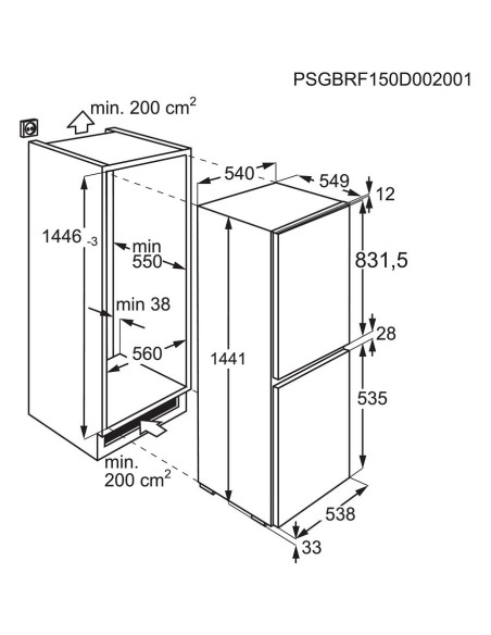 Ugradbeni hladnjak Electrolux LNT3LE14S