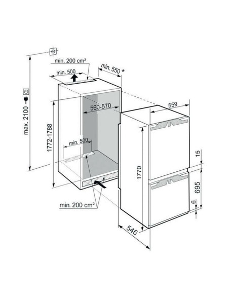 Ugradbeni hladnjak Liebherr ICNd5133 PlusLine + IceMaker