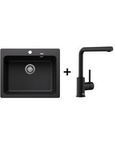 Set Blanco Naya 6 crna + Mila VT mat crna