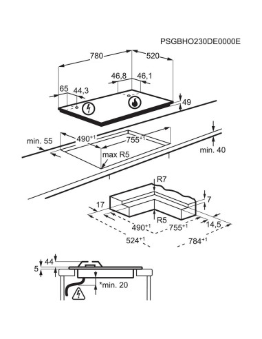Ploča Electrolux KGV8473IK H2H